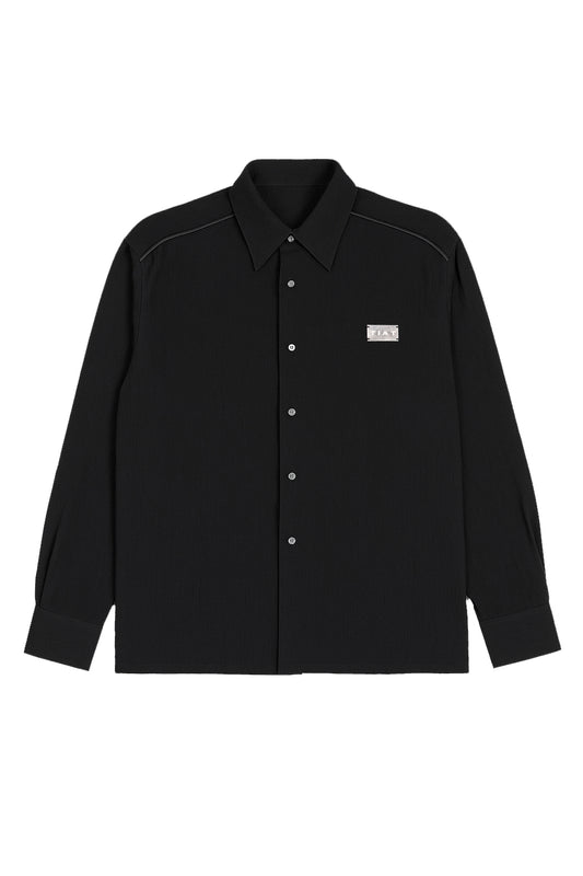 Metal tag black shirt