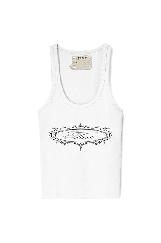 Alchemical Sigil studded tank top white