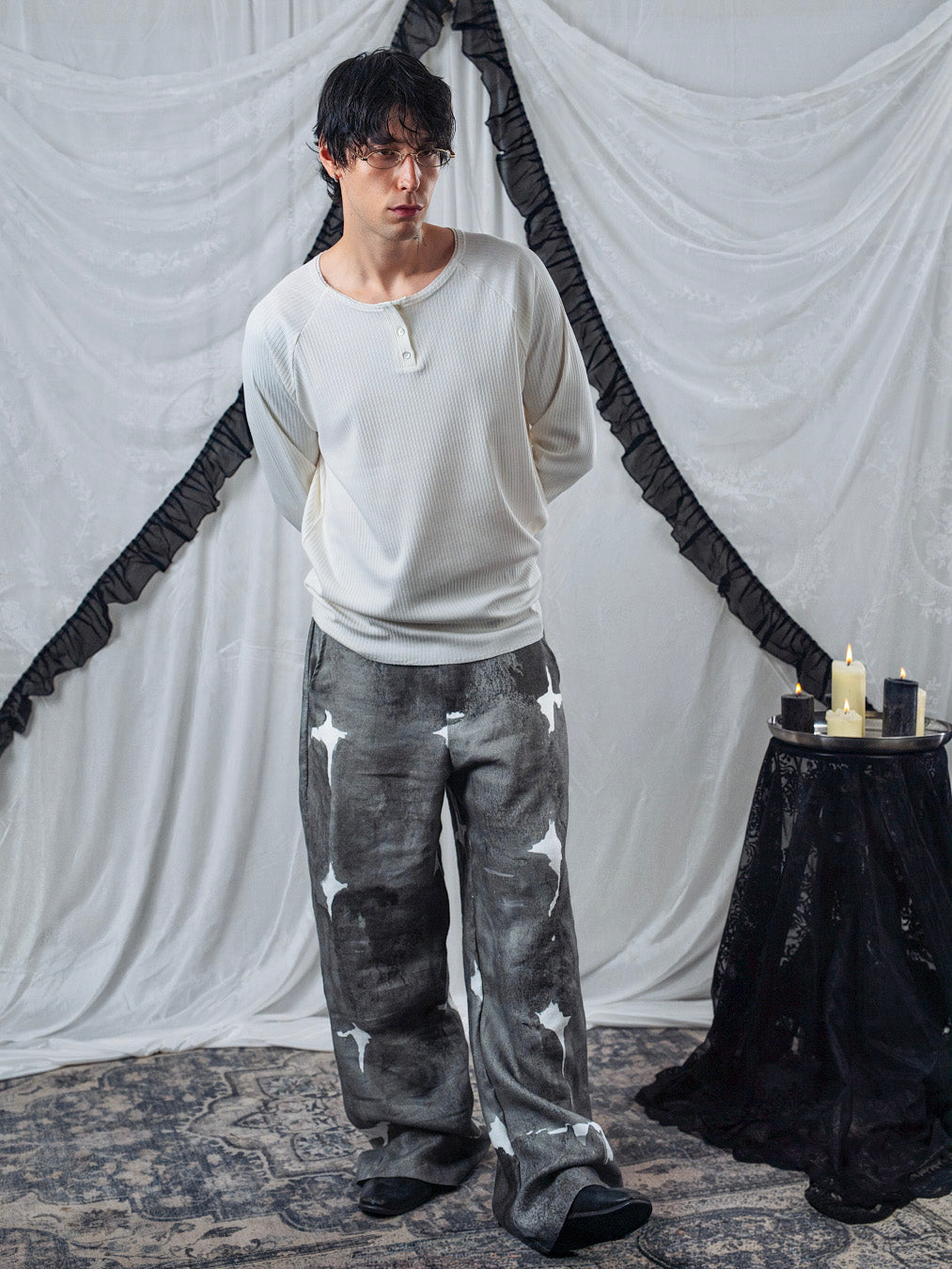 Rough palace linen/cotton pant