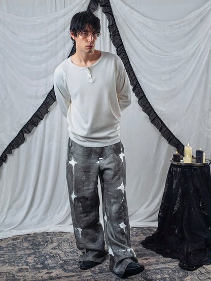 Rough palace linen/cotton pant
