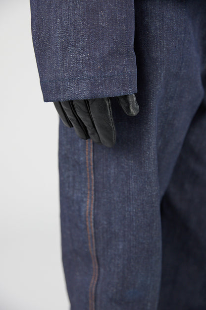 Laser raw denim bootcut