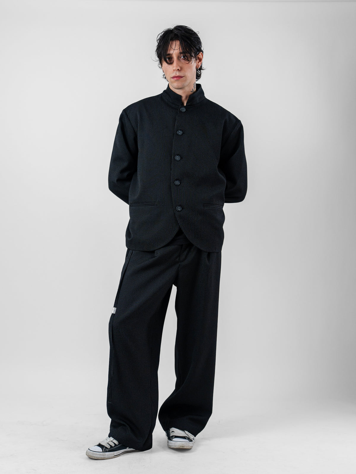 Pinstripe metal pant