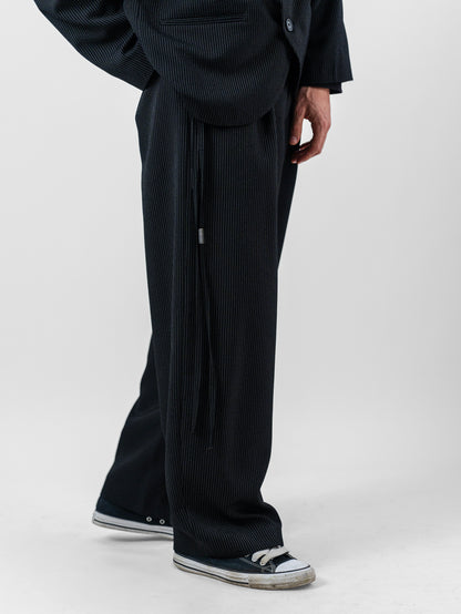 Pinstripe metal pant