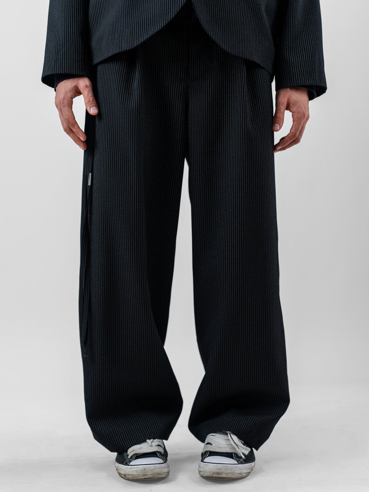 Pinstripe metal pant