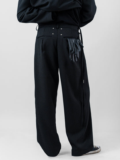 Pinstripe metal pant