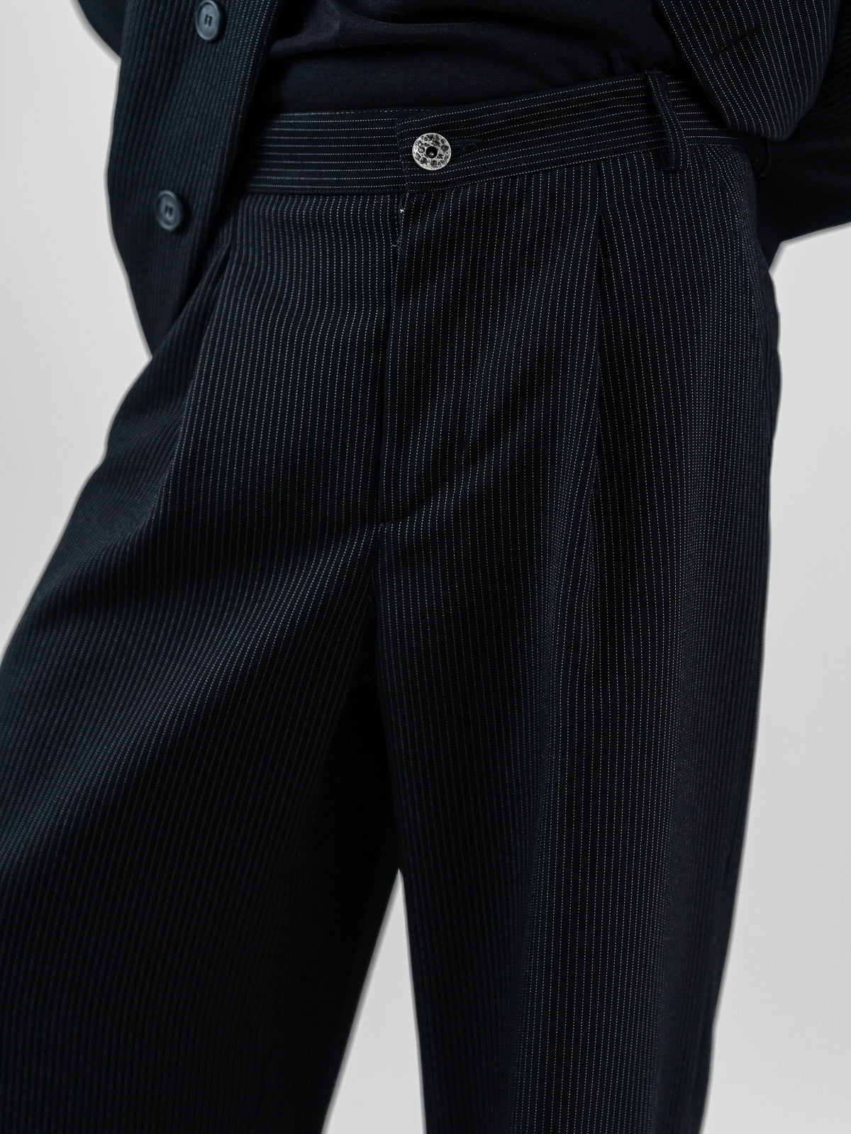 Pinstripe metal pant