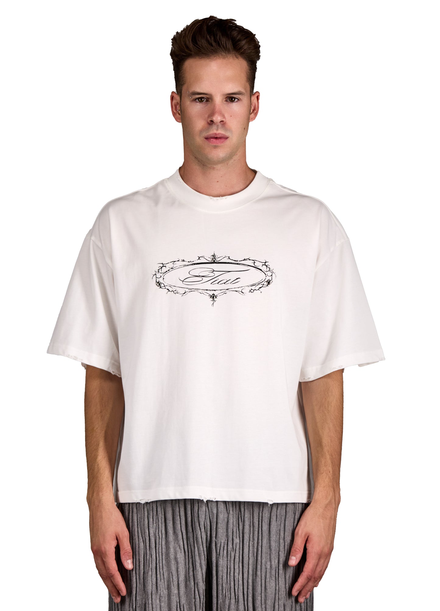 Alchemical Sigil studded t-shirt white