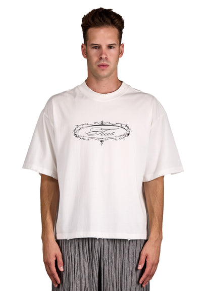Alchemical Sigil studded t-shirt white