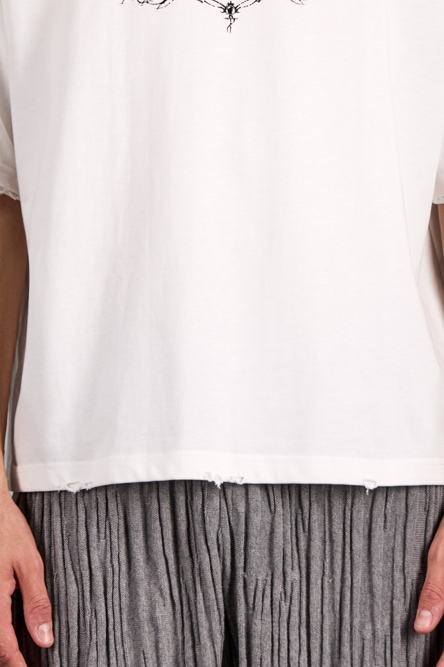Alchemical Sigil studded t-shirt white