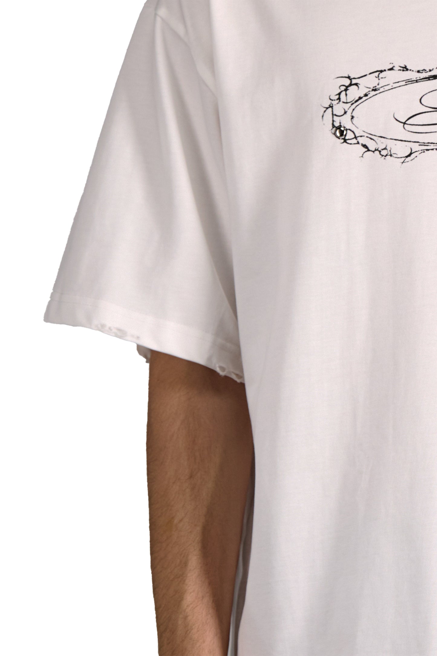 Alchemical Sigil studded t-shirt white