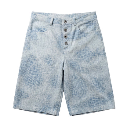 Laser denim jorts