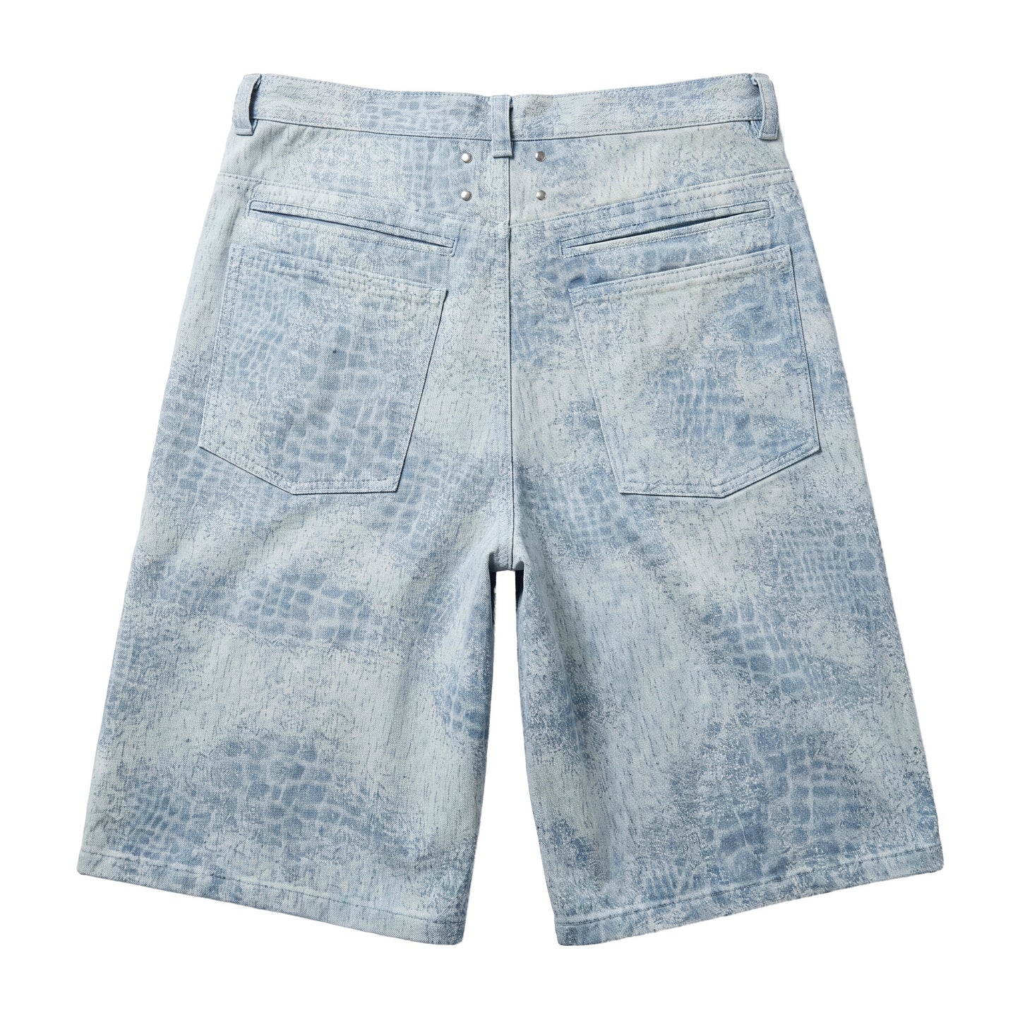 Laser denim jorts