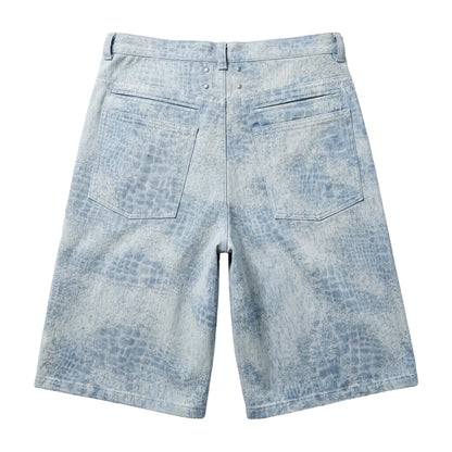 Laser denim jorts